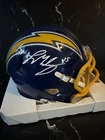 Ladd McConkey Signed Los Angeles Chargers Speed Alt Mini Helmet Beckett COA