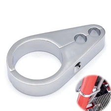 1 1/4" Chrome Brake Clutch Alloy Cable Part Clamp Clip Bar For Harley Davidson