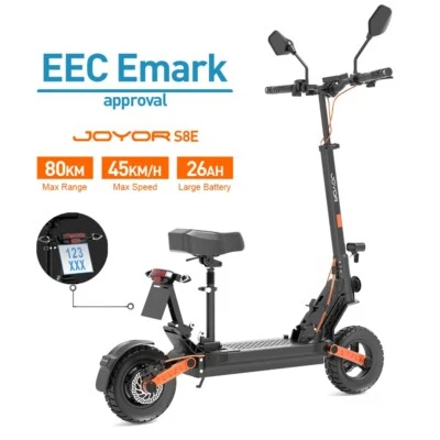 JOYOR S8-E Elektroroller 10" Verstellbarer Sitz 500W 26AH Faltbarer E-Scooter