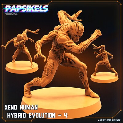 Xeno Human Hybrid Evolution 4, 32mm Papsikels Miniature AvP, Aliens, Xenomorph
