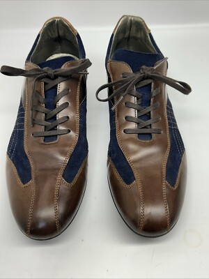 Mezlan Vega Men's Shoes M Blue Leather Suede Lace Up