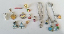 Disney Charm Bracelet w/ Mickey, Cinderella, Castle. 2 bracelets. Disney China