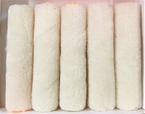Paquete de 10 rodillos de pintura ProDec 4" pila brillante mini cobertura de mohair mancha de madera satinada - Imagen 4 de 9
