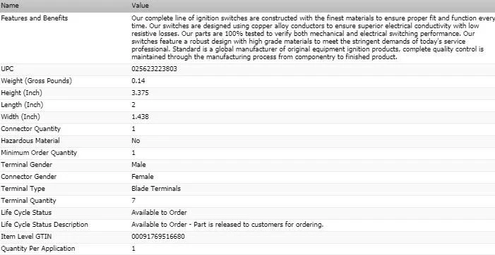 STANDARD Ignition Starter Switch for 2002-2006 CHEVROLET TRAILBLAZER EXT - Image 4 of 4