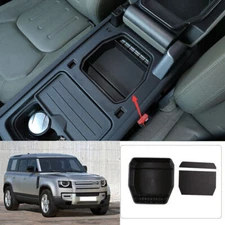 For Land Rover Defender 2020-2023 Black Center Console Armrest Storage Box Tray