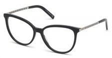 Tod's TO 5208 005 Black Round Cat Plastic Optical Eyeglasses Frame 55-16-140