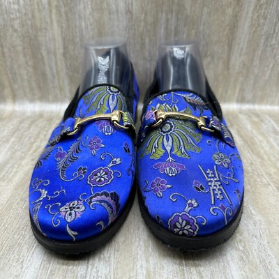 Urban Outfitters UO Sean Floral Belgian Loafer Mens 11 Blue  display picture 2