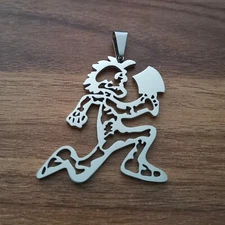 Insane Clown Posse TWIZTID hatchetman skeleton charm JUGGALO ICP 30" necklace 