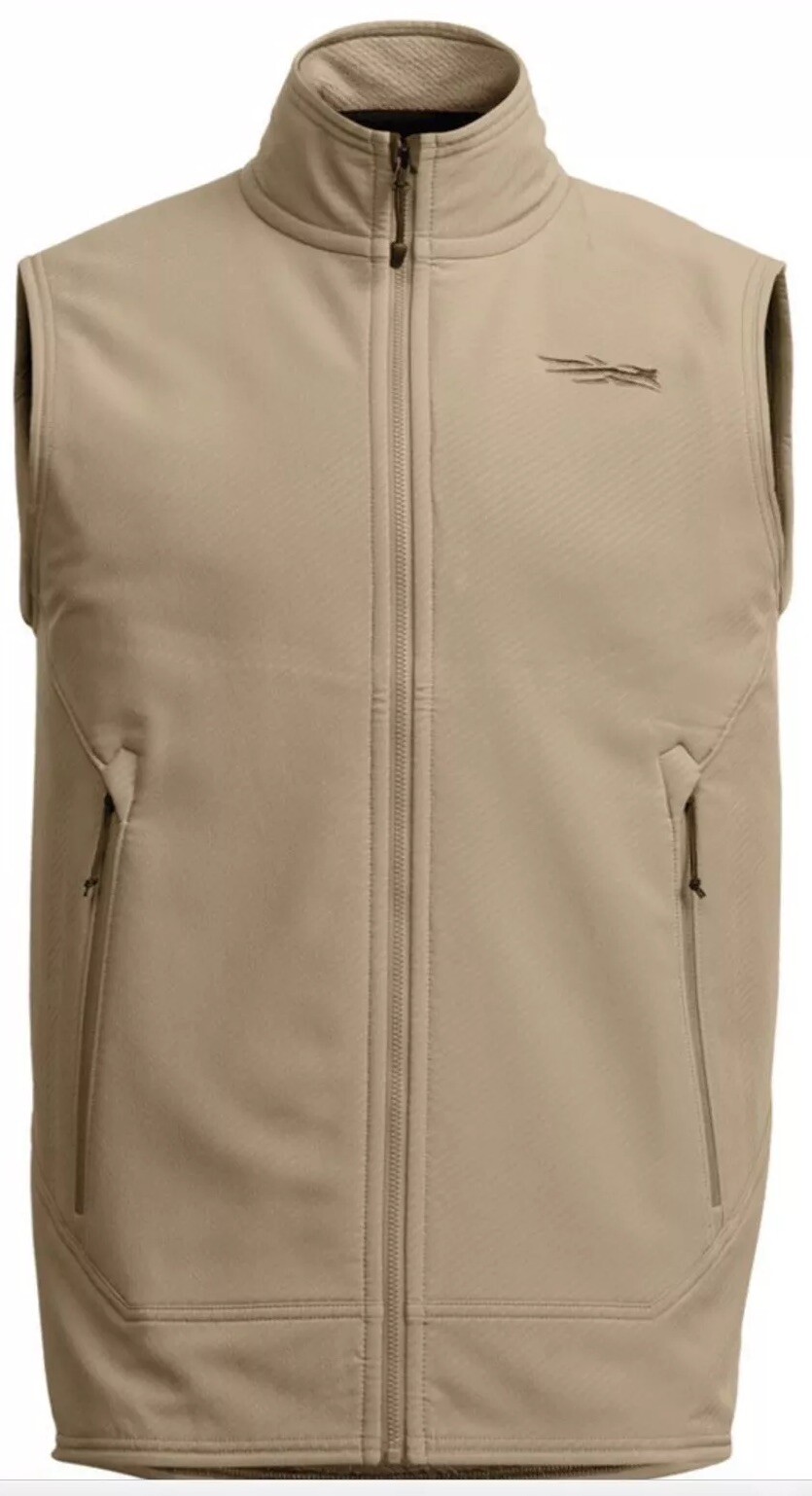 Men's Sitka Alpha Fleece Vest - Medium, “Buckskin” (tan), NEW!
