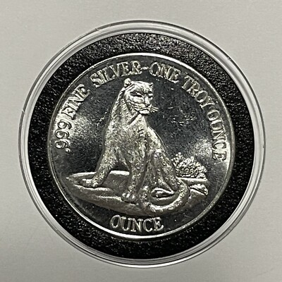 1976 Bicentennial USA Leopard Rare Coin 1 Troy Oz .999 Fine Silver
