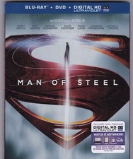 Man of Steel Blu-ray 3-Disc Set, 2013 Henry Cavill, Amy Adams, Michael Shannon