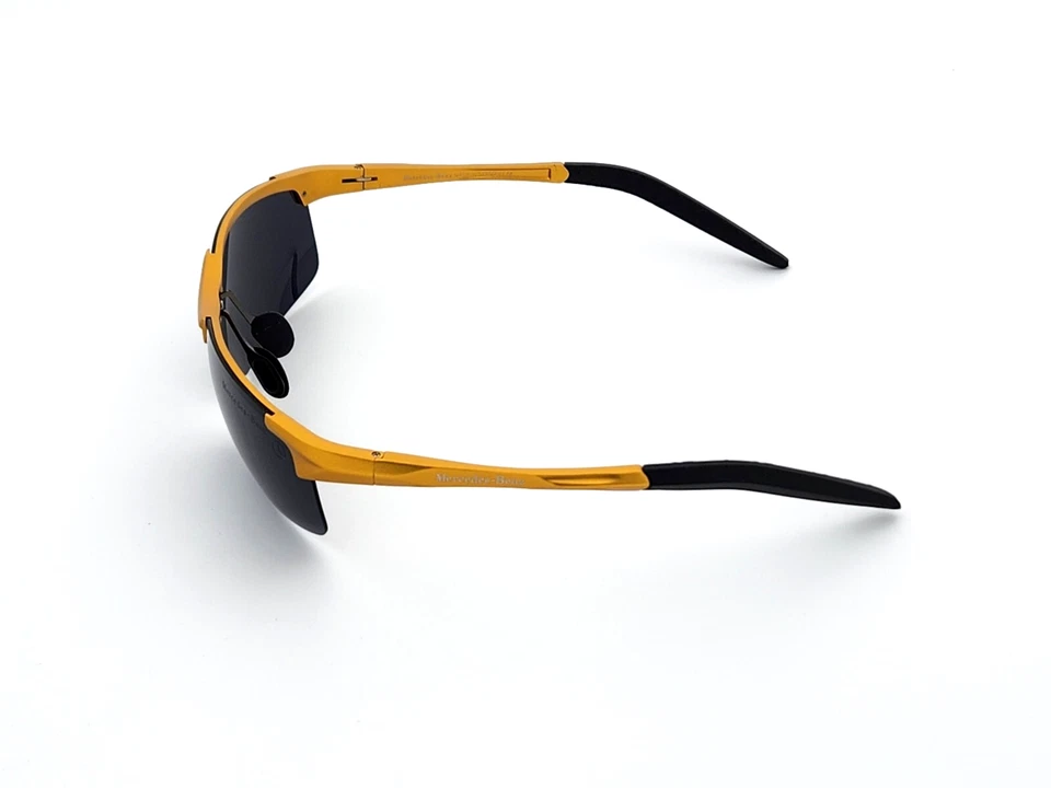 Gafas de sol polarizadas Mercedes Benz brazo flexible de metal deportivas sin montura doradas humo MB3 Foto 4 de 4