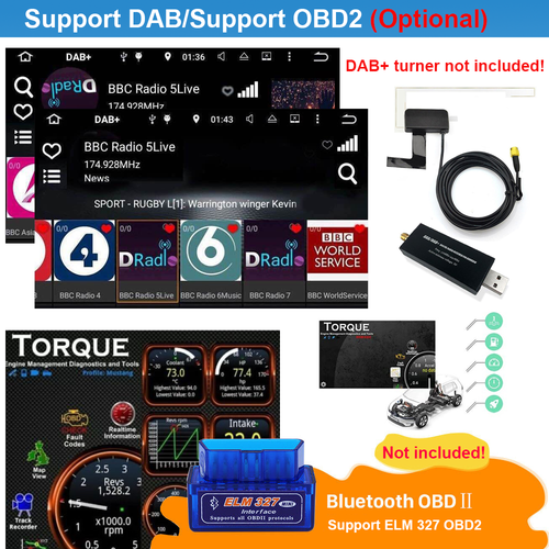 4+64G para Toyota Corolla 2007-2013 Android 13 Apple Carplay coche estéreo radio GPS - Imagen 10 de 15