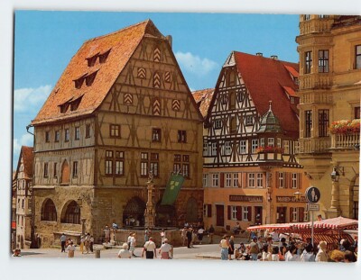 Postcard Fleisch- and Tanzhaus of the Rechsstadt, Rothenburg, Germany