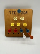 Vintage Wood Peg Tricky Game Hand Made Square(free Shipping)