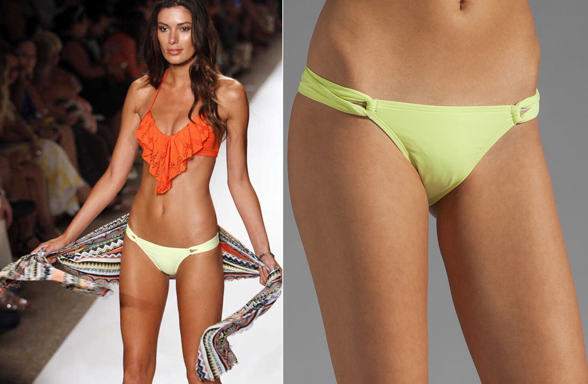 L Space Sensual Solids Citrus Taboo Loop Side Full Swimsuit