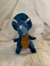 HugFun Blue Dinosaur Triceratops Plush Stuffed Animal Toy Standing 8" Walmart