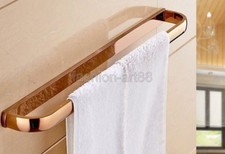 Rose Gold Copper Wall Mounted Bathroom Single Towel Bar Rack Holder fba867