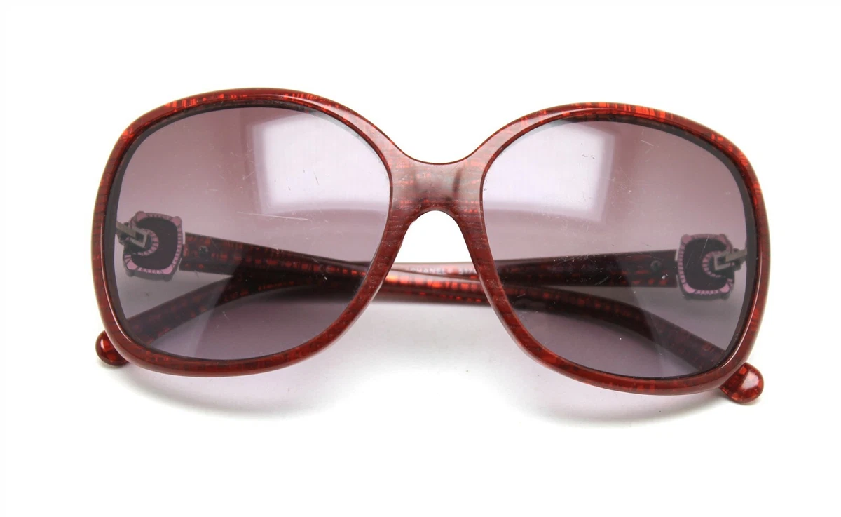 Chanel Red Oversized CC Logo Sunglasses 5174 Chanel