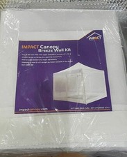 IMPACT CANOPY BREEZE WALL KIT  ~  ZIPPER SIDEWALLS FOR A 10' X 10' STRAGHT LEG