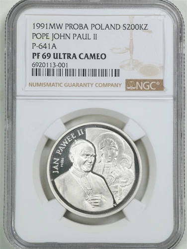 Poland 1991-MW Proba S200KZ Pope John Paul II PF69UCAM NGC 6920113-001 P-641A