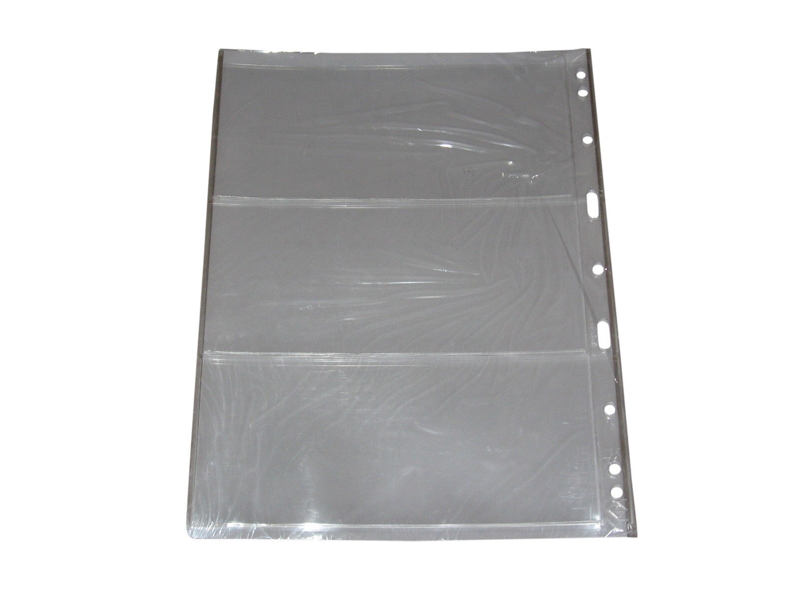 5 Lighthouse Vario 3 Pocket Clear Stamp Stock Album Pages Currency binder sheets