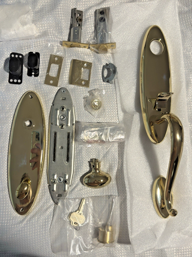 Baldwin Blakely One Piece Single Cylinder Keyed Entry Handle set Mo ...