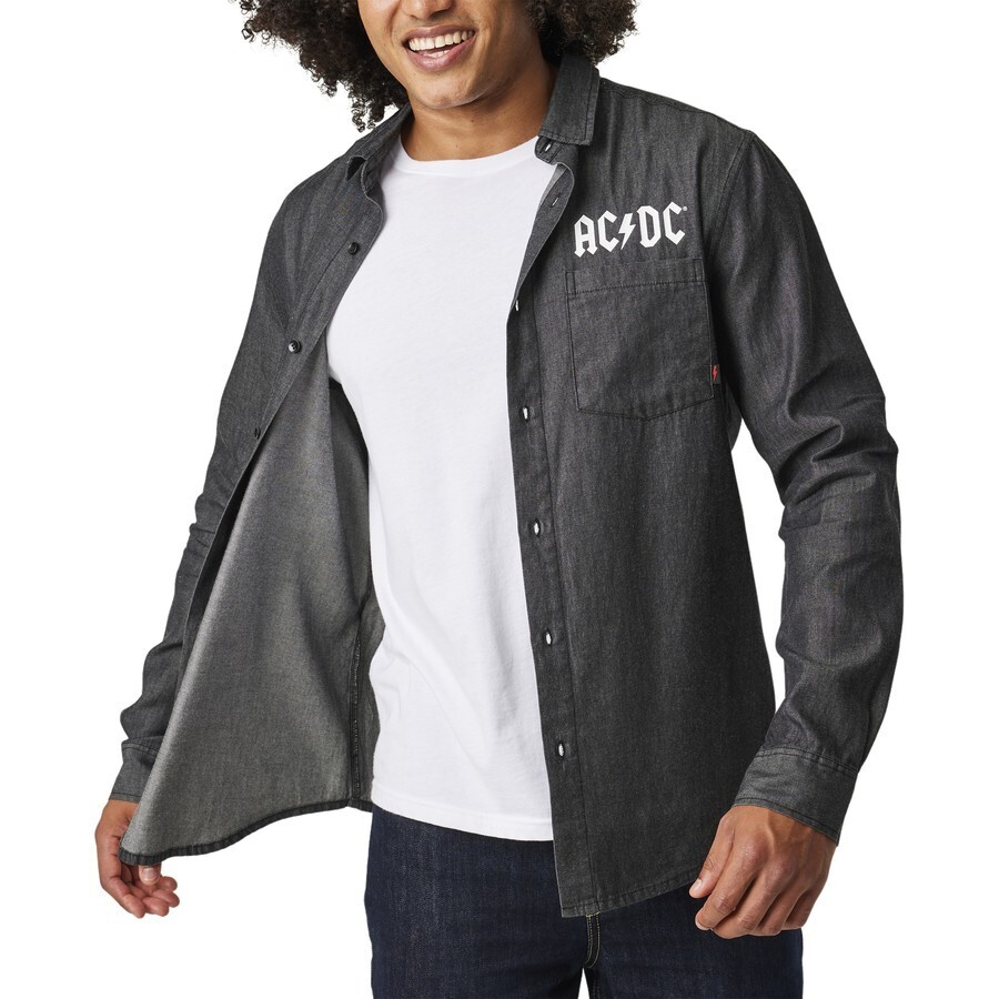 AC/DC Men's Long Sleeve Shirt - Black - Size X-Large - Brand New ...