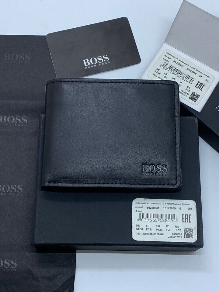 Bifold Wallet Mens Leather Wallet Hugo Boss NEW HUGO BOSS MENS