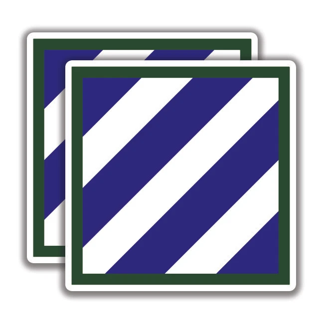 THE DECAL AND STICKER MAFIA 3rd INFANTRY U.S. ARMY DIVISION DECAL 2 Stickers Bogo For Car Bumper Window