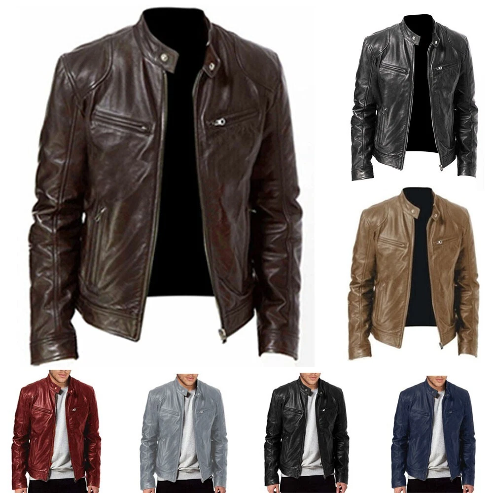 UK MENS VINTAGE CAFE RACER BROWN BLACK LEATHER CASUAL SLIM FIT REAL BIKER JACKET
Opens in a new wind