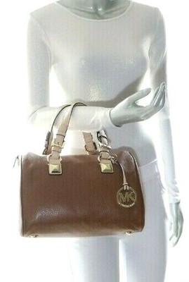 mk grayson satchel brown