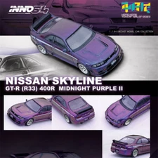 1:64 Inno64 Nissan Skyline GTR GT-R R33 Midnight Purple HK Toycar Salon 2023