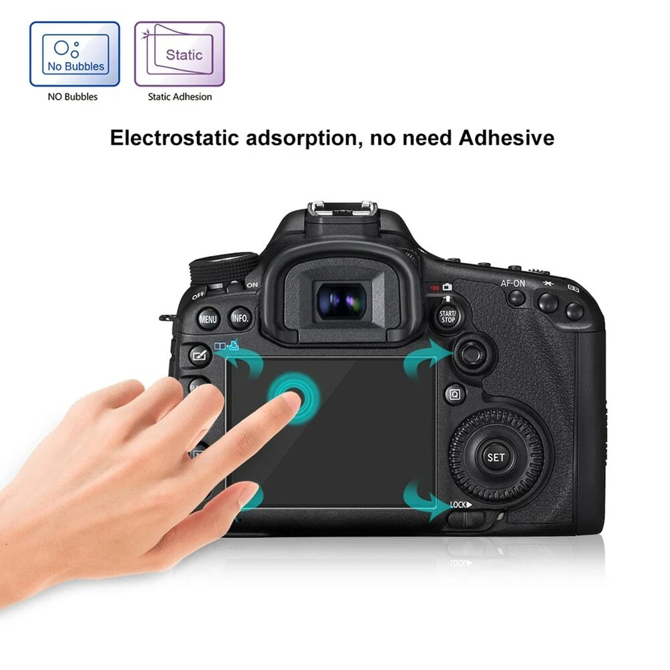 Tempered Glass Screen Protector For Canon EOS R 5D 6D 7D 100D/M3 200D 650D 1200D - Image 4 of 4