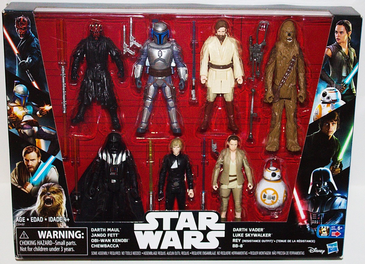 Star Wars Saga Action Figures 8 Pack with Darth Maul Hasbro Target