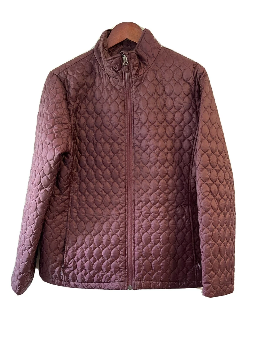 WOMENS LANDS END MEDIUM LIGHTWEIGHT QUILTED COAT JACKET PACKABLE