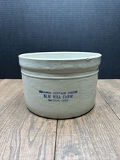 Vintage Creamed Cottage Cheese Bowl ELM HILL FARM Dayton Ohio 