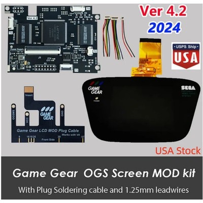 2024 V4.2 Low Power Full Lamination Screen With Plus Cable For Sega Game Gear GG