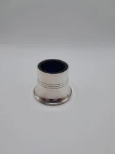E.P.N.S A1 Sheffield England Silver Plated Inkwell With Blue Glass Liner