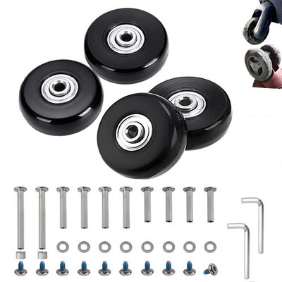 45mm Set of 4 Luggage Suitcase Replacement Wheels for Trolley Case Travel Bag...