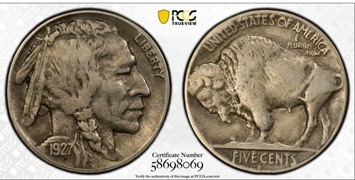 New Listing1927-D BUFFALO NICKEL PCGS VF30 698069