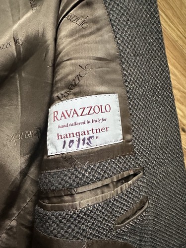 Ravazzolo Italy 50% Kaschmir 50% Wolle Sport Mantel Jacke Carlo Barbera Stoff 52R - Bild 3 von 19