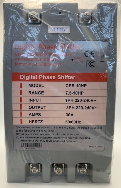 LGIB CPS-10HP Digital Phase Converter 220-240V 30A Single to 3 Phase