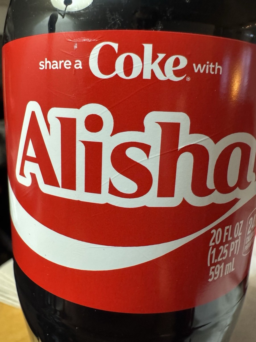 Share a Coke with Alisha 2025 Personalized Gift Coca Cola Bottle