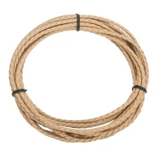 Braided Leather Cord, 3 3.3 Yard for Jewelry Making, Khaki, 3 meters