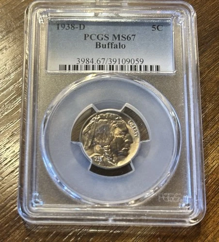1938-D BUFFALO NICKEL - PCGS MS-67 SUPERB GEM!