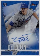 2017 Jose De Leon Topps Finest Blue Wave Refractor Auto RC /25 #FA-JDL 21C615
