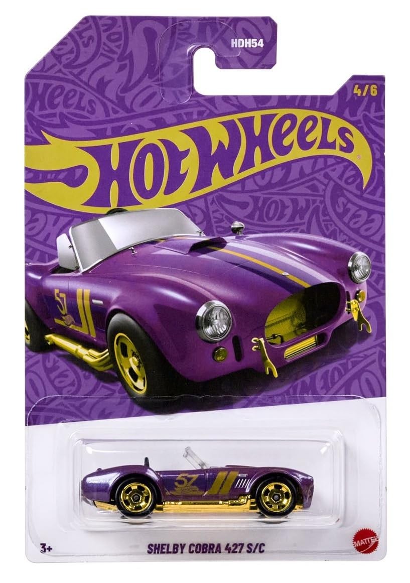 Hot Wheels Pearl & Chrome Shelby Cobra 427 S/C, Purple, 57Th Anniversary Collec_