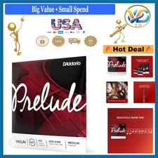 Prelude Violin Strings J810 4/4 Medium Tension Full Set, Durable, Warm Tone