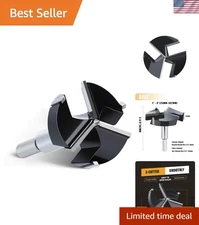 1-1/16" Tungsten Carbide Forstner Drill Bit - Triple Flute for Perfect Wood Cuts